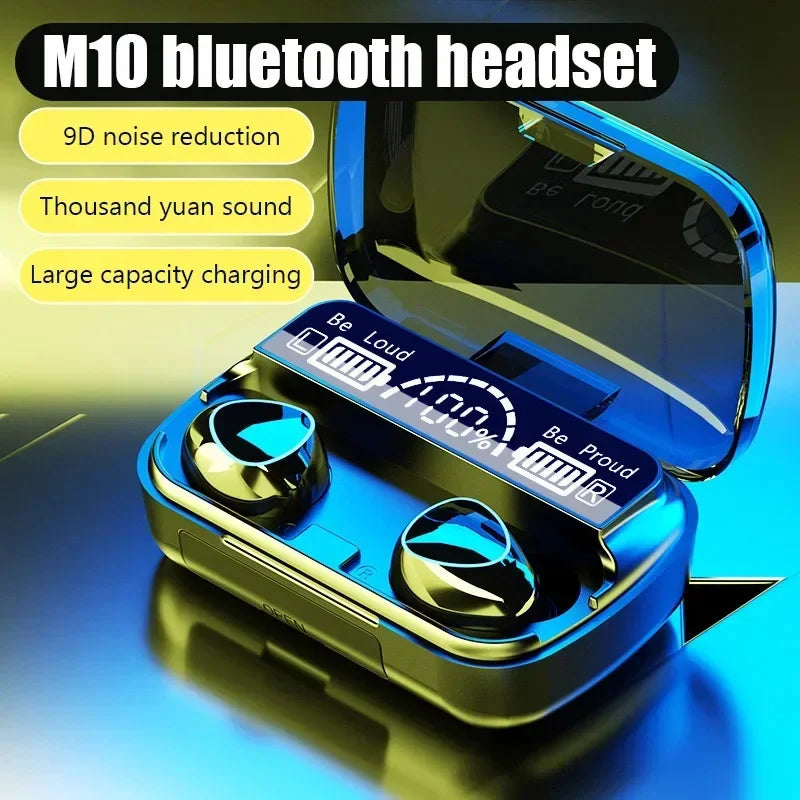 Fone bluetooth super confortável com ficrofone, alta qualidade sonora, ouça suas musicas preferidas com qualidade onde estiver, combina com seu look perfeitame  M10 Bluetooth Headphones with Microphone, Earphone Charger B